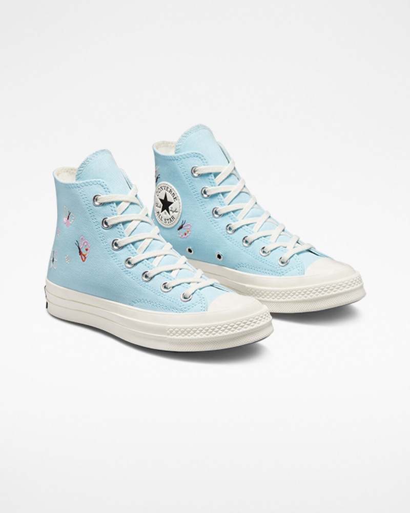 Converse Chuck 70 Butterfly Wings Niebieskie Czarne | 738945-WSU