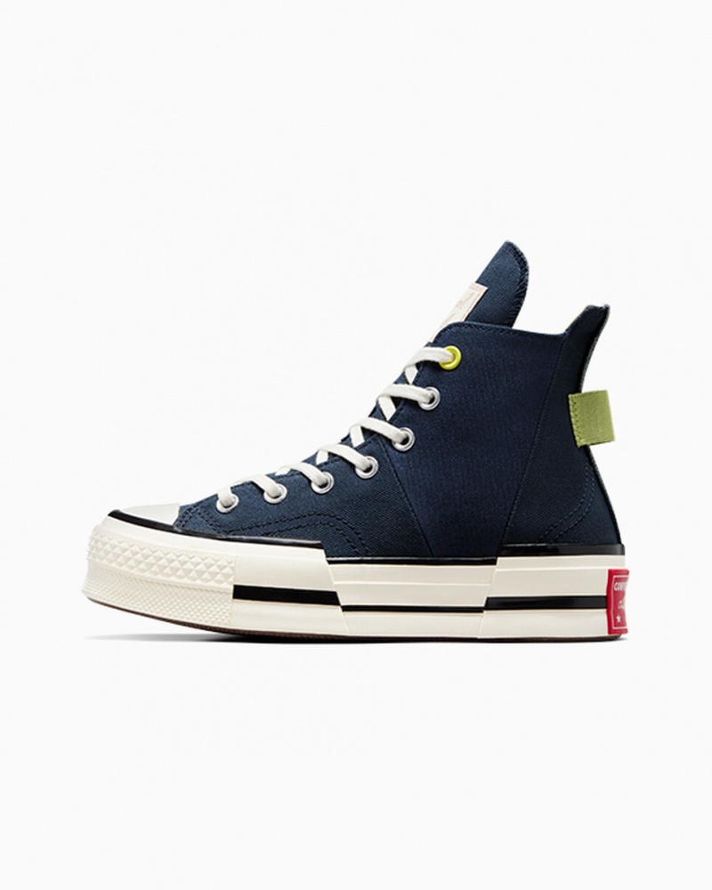 Converse Chuck 70 Plus Heel Loop Granatowe Czarne | 573042-KMN