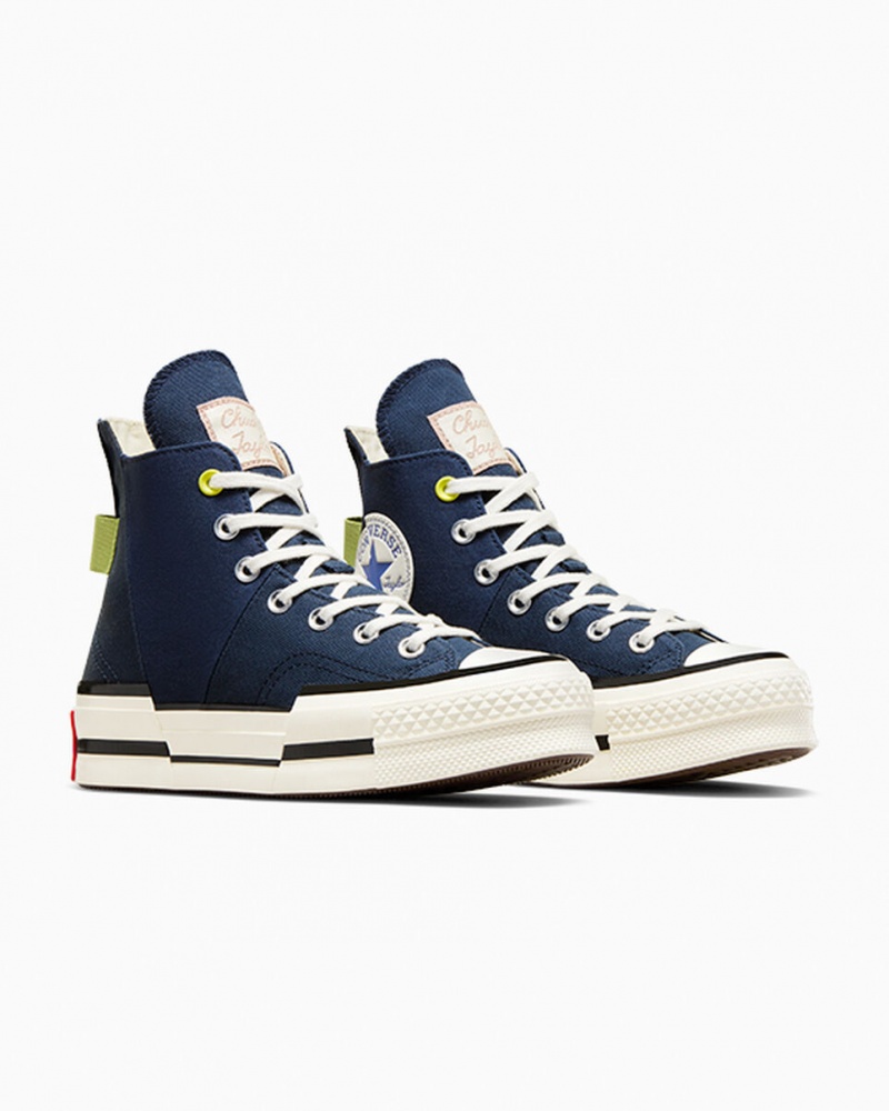 Converse Chuck 70 Plus Heel Loop Granatowe Czarne | 573042-KMN