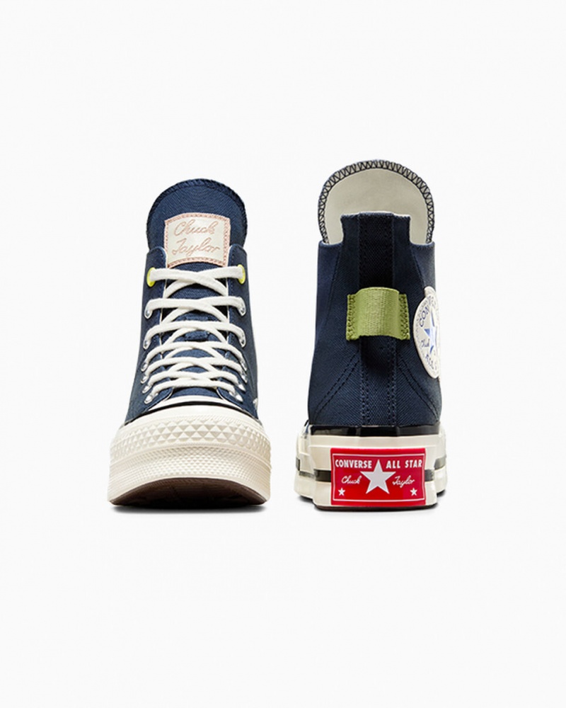 Converse Chuck 70 Plus Heel Loop Granatowe Czarne | 573042-KMN