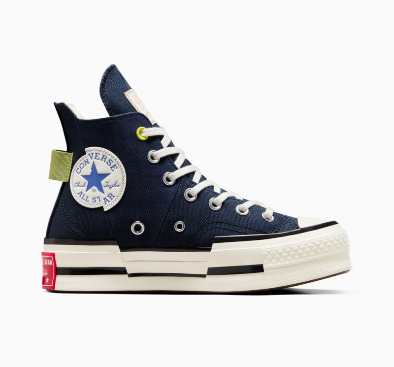 Converse Chuck 70 Plus Heel Loop Granatowe Czarne | 573042-KMN