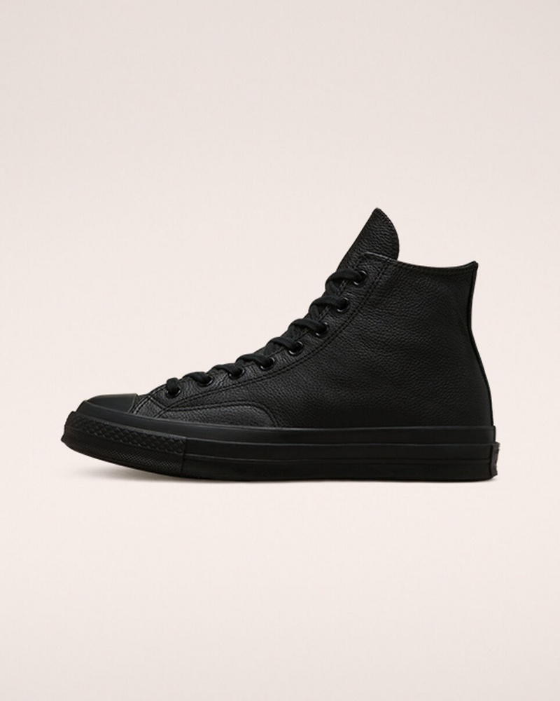 Converse Chuck 70 Tonal Skórzane Czarne Czarne Czarne | 618743-THY