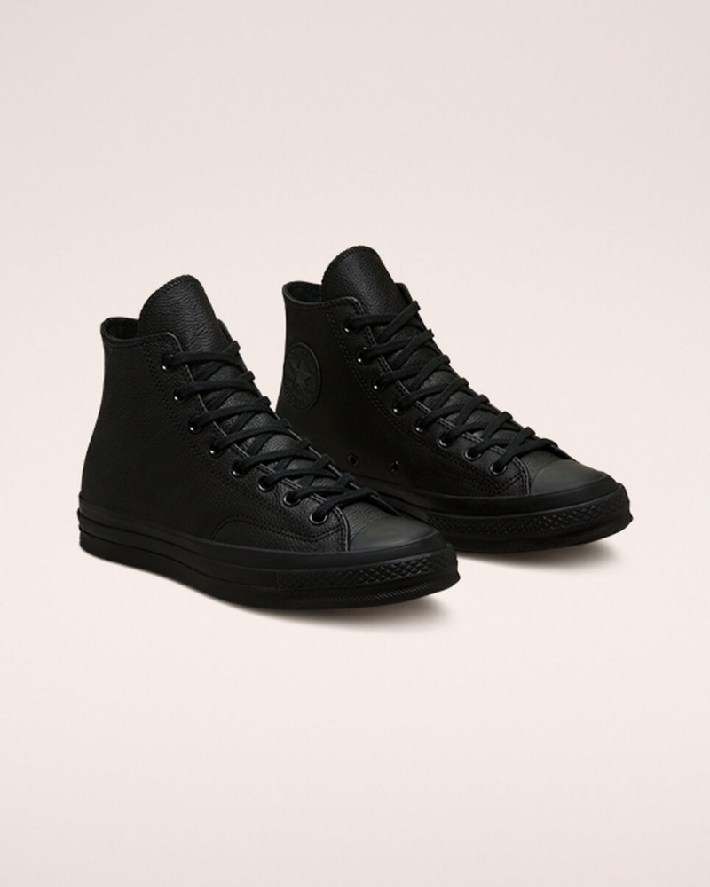 Converse Chuck 70 Tonal Skórzane Czarne Czarne Czarne | 618743-THY