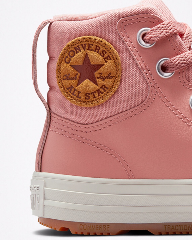 Converse Chuck Taylor All Star Berkshire Boot Skórzane Różowe Różowe | 508763-ZME