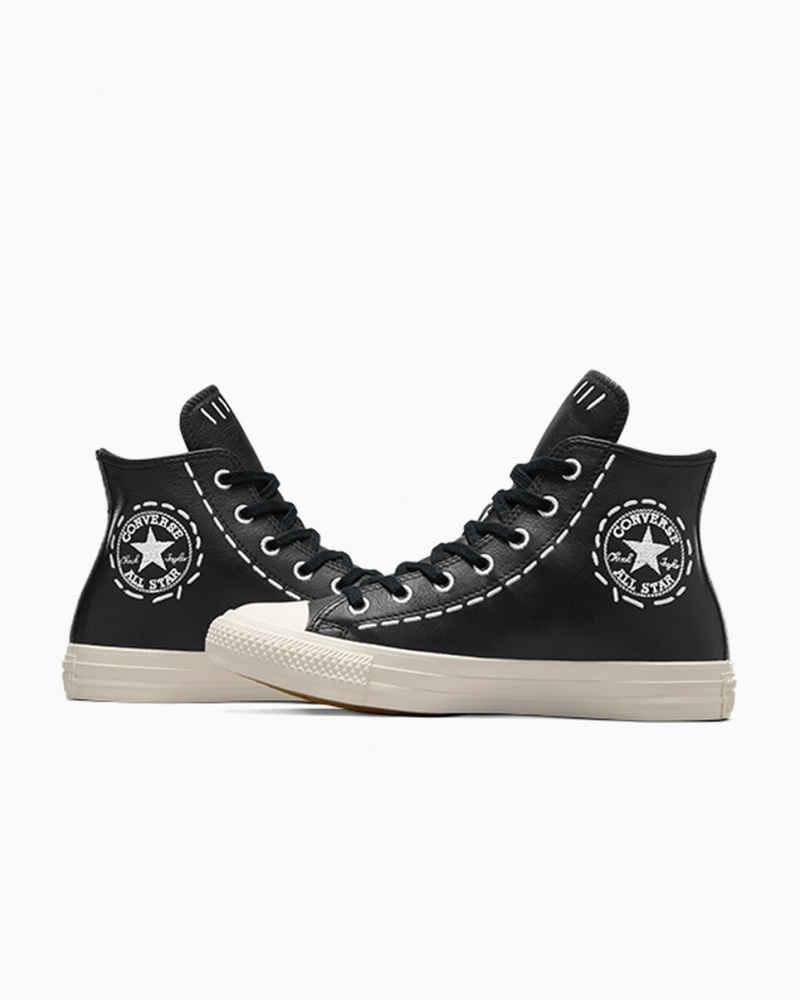 Converse Chuck Taylor All Star Bold Stitch Czarne Czarne | 816479-NOB