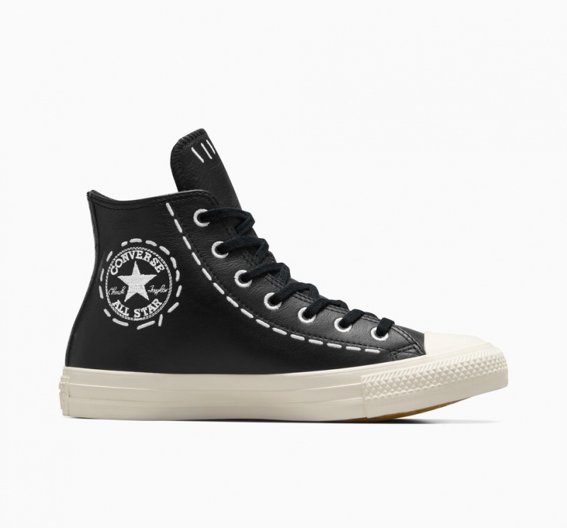 Converse Chuck Taylor All Star Bold Stitch Czarne Czarne | 816479-NOB