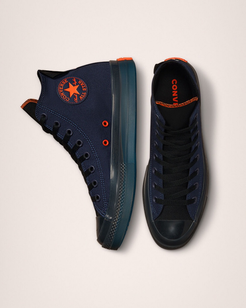 Converse Chuck Taylor All Star CX Stretch Płócienne Granatowe Czarne Mango | 271890-XJL