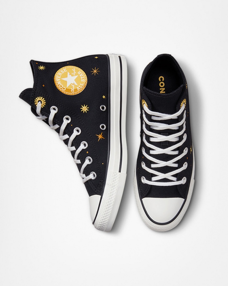 Converse Chuck Taylor All Star Celestial Czarne Żółte | 875106-YRD