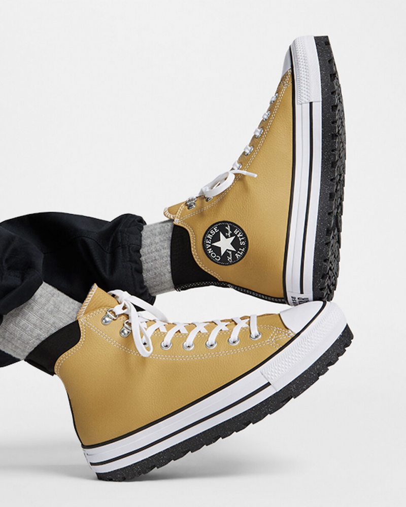 Converse Chuck Taylor All Star City Trek Nieprzemakalne Boot Czarne Białe | 824965-TSF