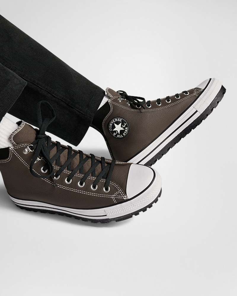 Converse Chuck Taylor All Star City Trek Nieprzemakalne Boot Czarne Białe | 268453-JUN