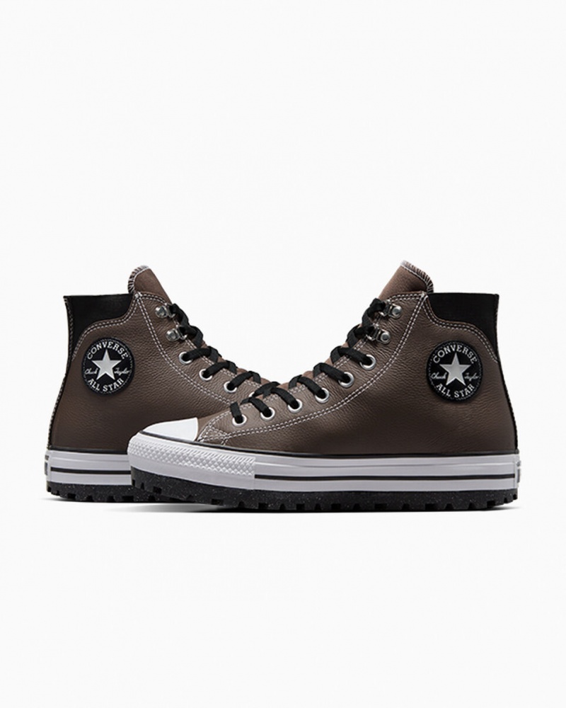 Converse Chuck Taylor All Star City Trek Nieprzemakalne Boot Czarne Białe | 268453-JUN