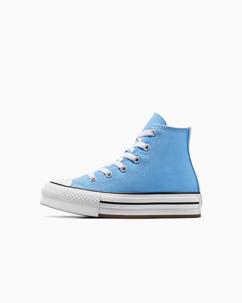 Converse Chuck Taylor All Star EVA Lift Platformie Seasonal Color Niebieskie Białe Czarne | 751934-DMG