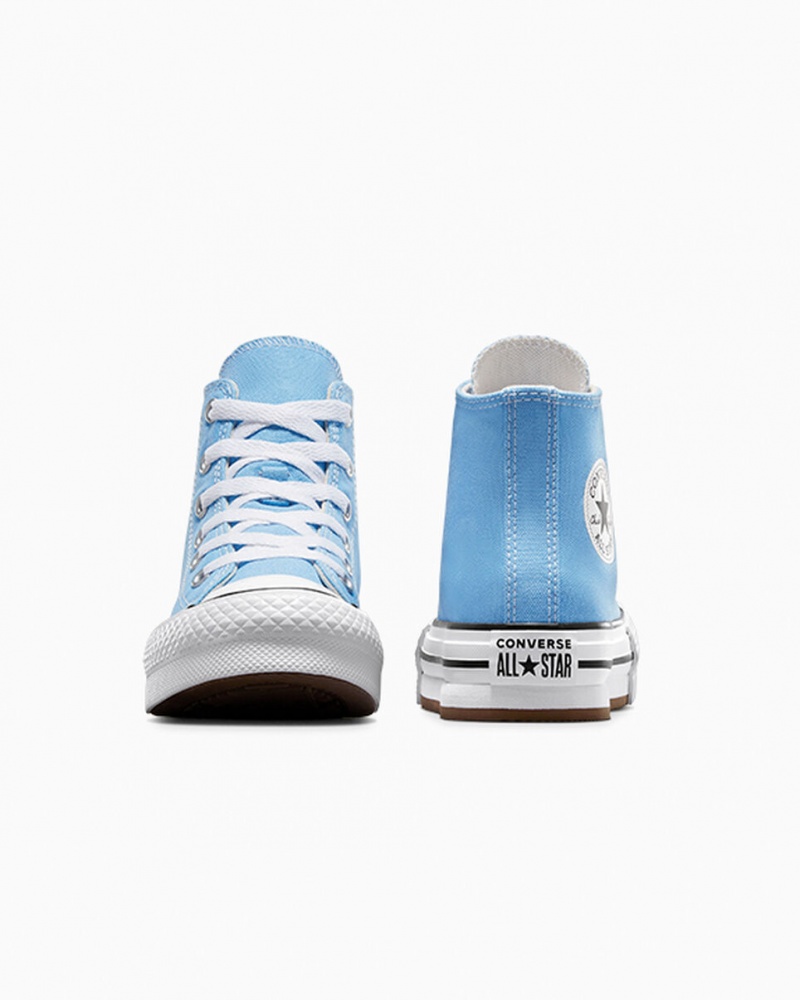 Converse Chuck Taylor All Star EVA Lift Platformie Seasonal Color Niebieskie Białe Czarne | 751934-DMG