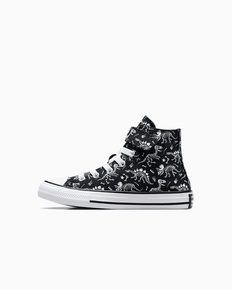 Converse Chuck Taylor All Star Easy-On Dinos Czarne Białe Białe | 107298-UTH