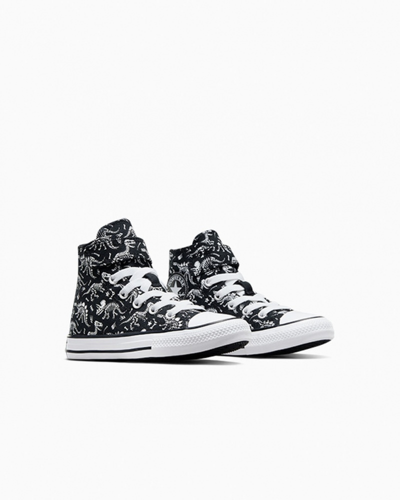 Converse Chuck Taylor All Star Easy-On Dinos Czarne Białe Białe | 107298-UTH