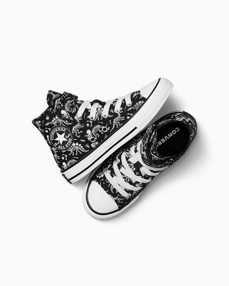 Converse Chuck Taylor All Star Easy-On Dinos Czarne Białe Białe | 107298-UTH