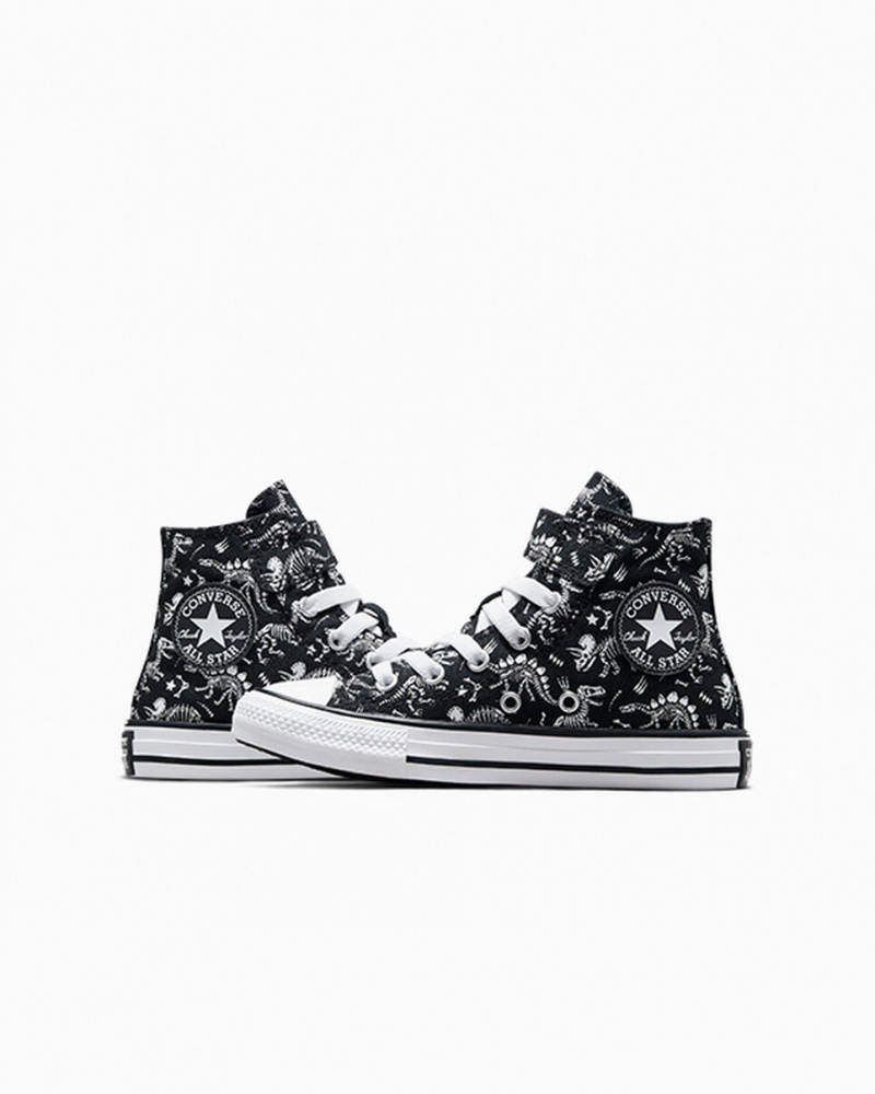 Converse Chuck Taylor All Star Easy-On Dinos Czarne Białe Białe | 107298-UTH