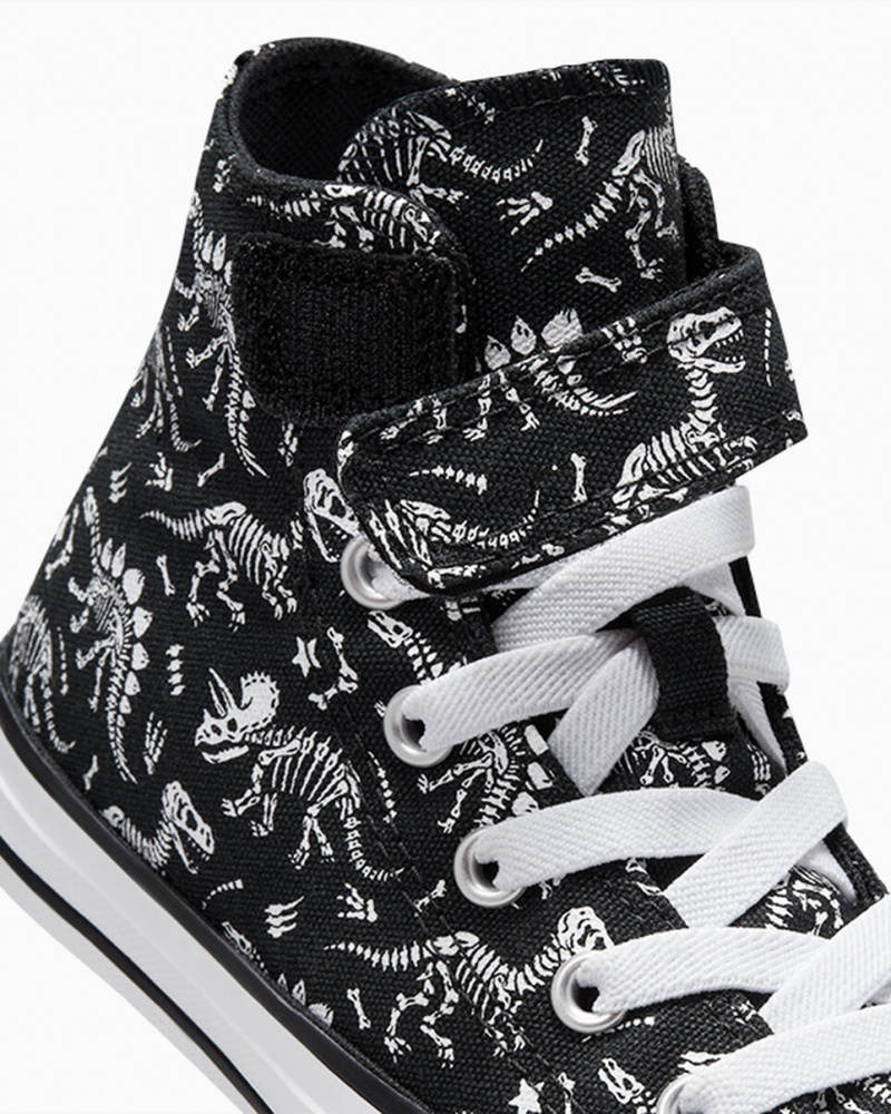 Converse Chuck Taylor All Star Easy-On Dinos Czarne Białe Białe | 107298-UTH