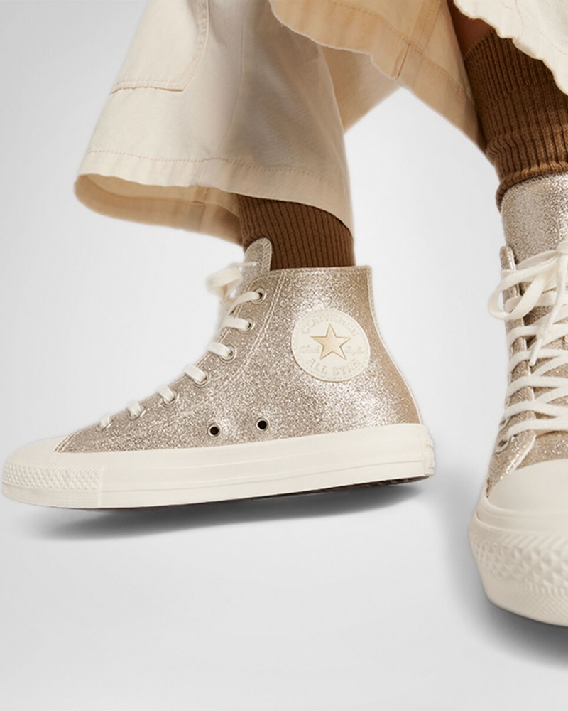 Converse Chuck Taylor All Star Glitter Głęboka Złote | 380925-DZN