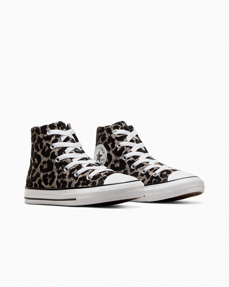 Converse Chuck Taylor All Star Leopard Głęboka Czarne Białe | 423561-WTJ