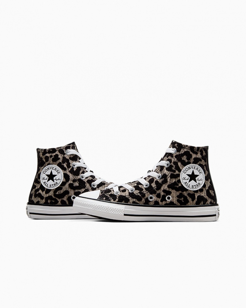 Converse Chuck Taylor All Star Leopard Głęboka Czarne Białe | 423561-WTJ