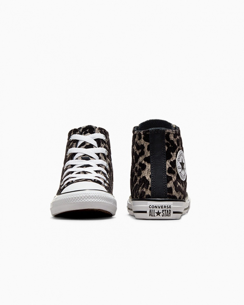 Converse Chuck Taylor All Star Leopard Głęboka Czarne Białe | 423561-WTJ