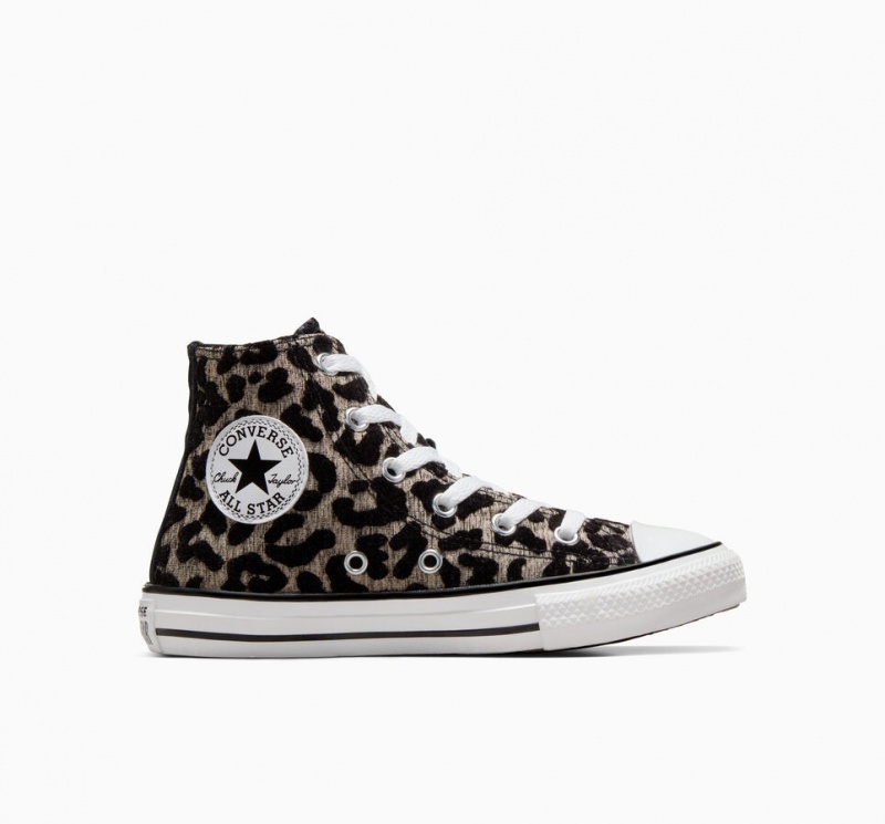 Converse Chuck Taylor All Star Leopard Głęboka Czarne Białe | 423561-WTJ