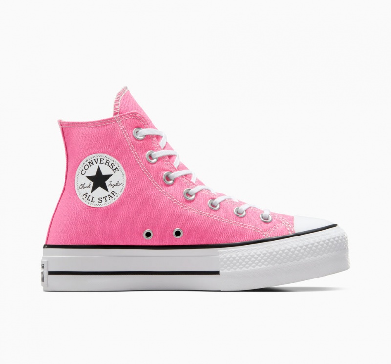 Converse Chuck Taylor All Star Lift Platformie Różowe Białe Czarne | 380152-OBW