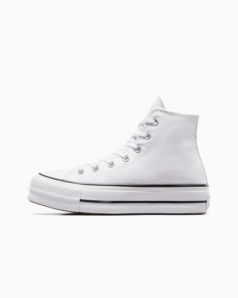 Converse Chuck Taylor All Star Lift Platformie Białe Czarne Białe | 203149-MTQ