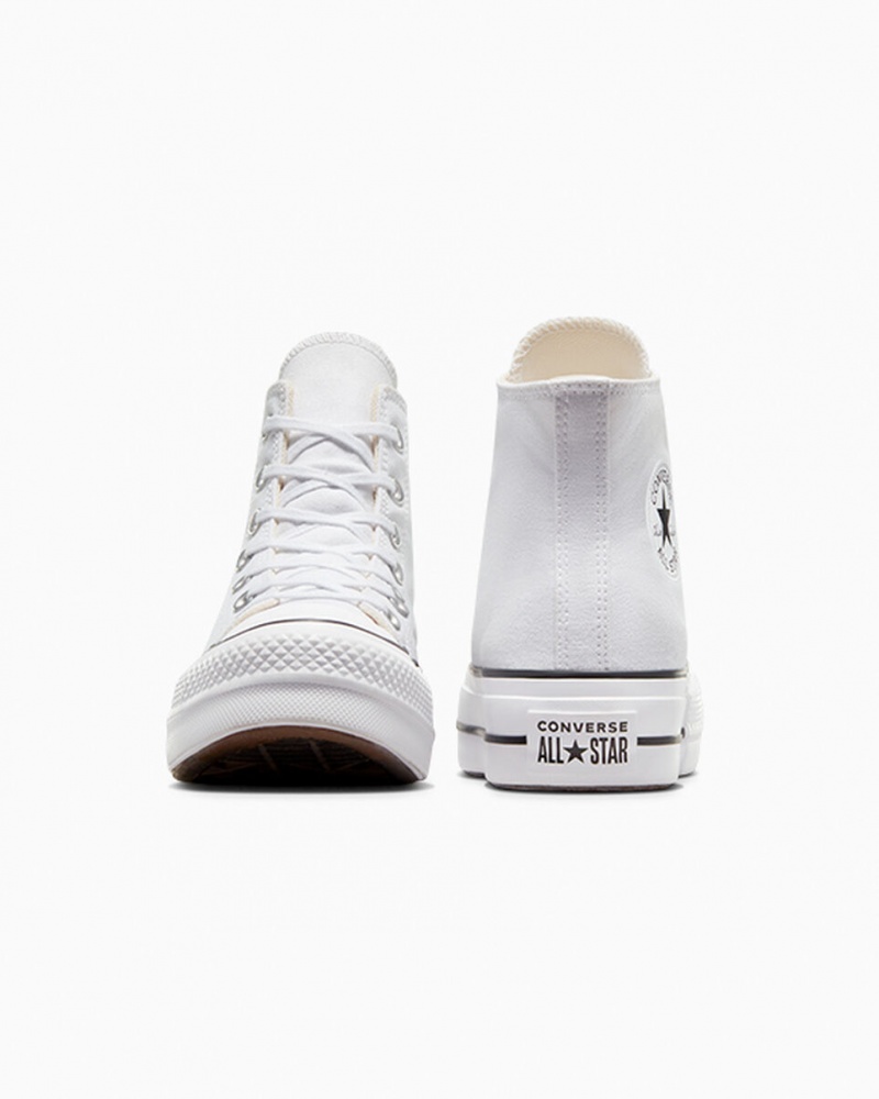 Converse Chuck Taylor All Star Lift Platformie Białe Czarne Białe | 203149-MTQ