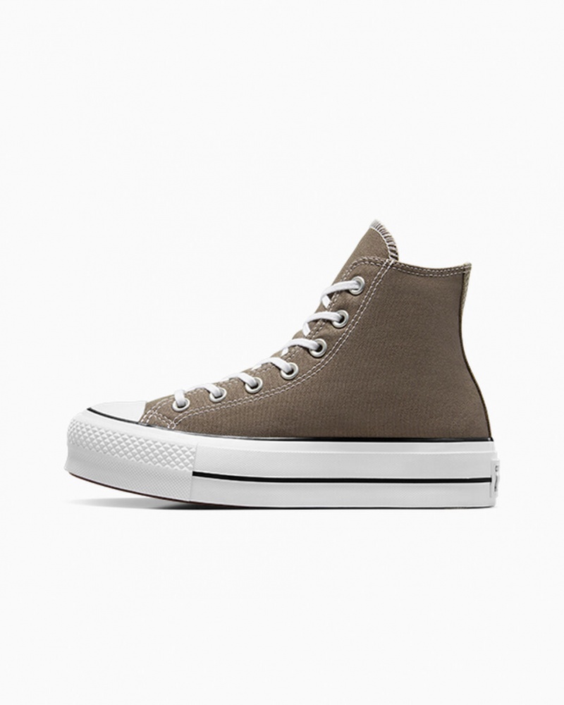 Converse Chuck Taylor All Star Lift Platformie Białe Czarne | 467902-QTJ