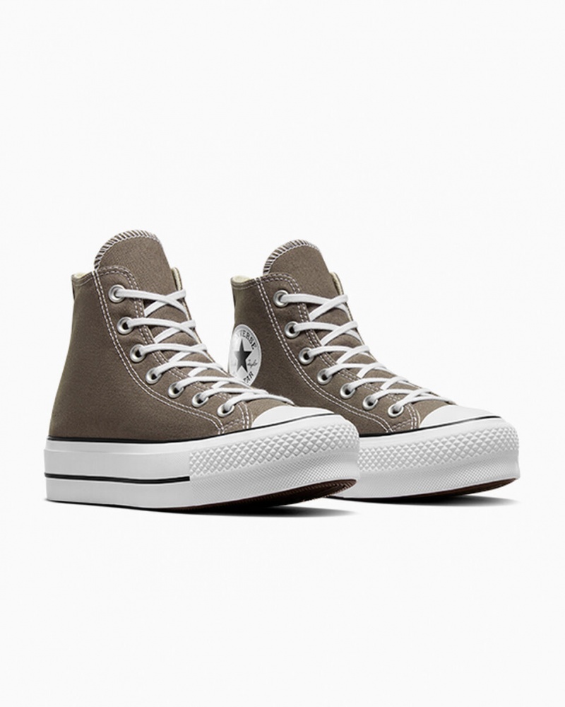 Converse Chuck Taylor All Star Lift Platformie Białe Czarne | 467902-QTJ