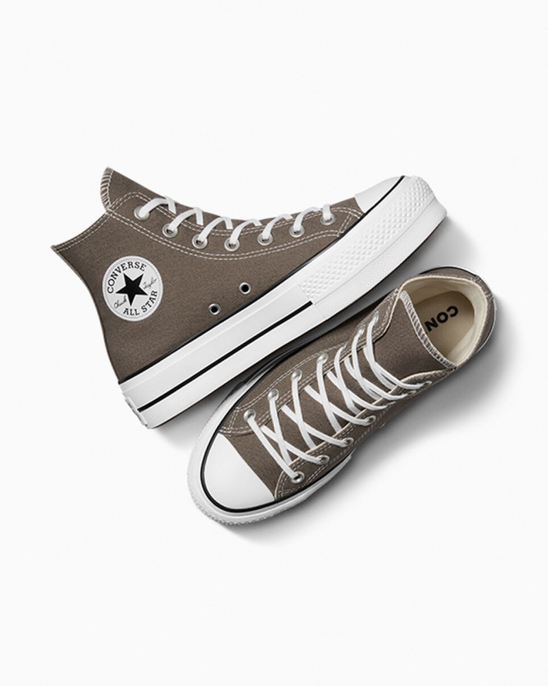 Converse Chuck Taylor All Star Lift Platformie Białe Czarne | 467902-QTJ