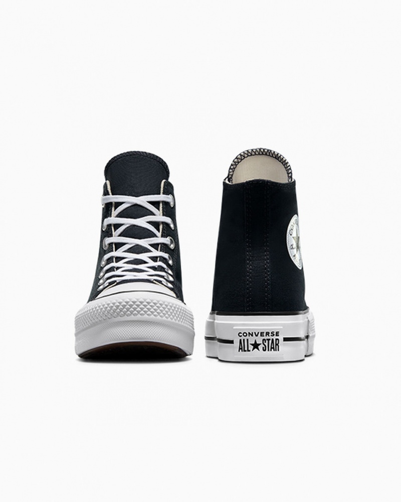 Converse Chuck Taylor All Star Lift Platformie Czarne Białe Białe | 603597-FMY