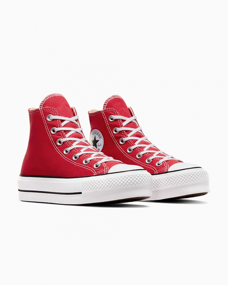 Converse Chuck Taylor All Star Lift Platformie Czerwone Białe Czarne | 306754-ZFQ