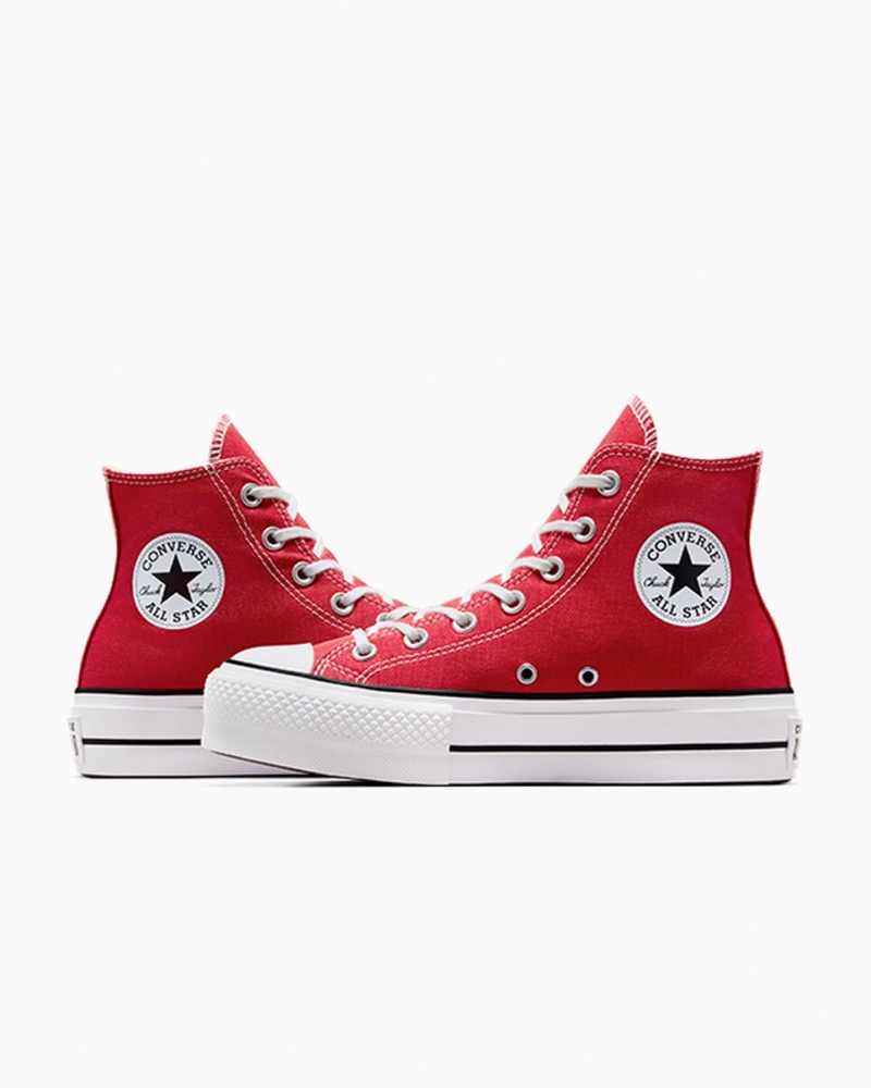 Converse Chuck Taylor All Star Lift Platformie Czerwone Białe Czarne | 306754-ZFQ