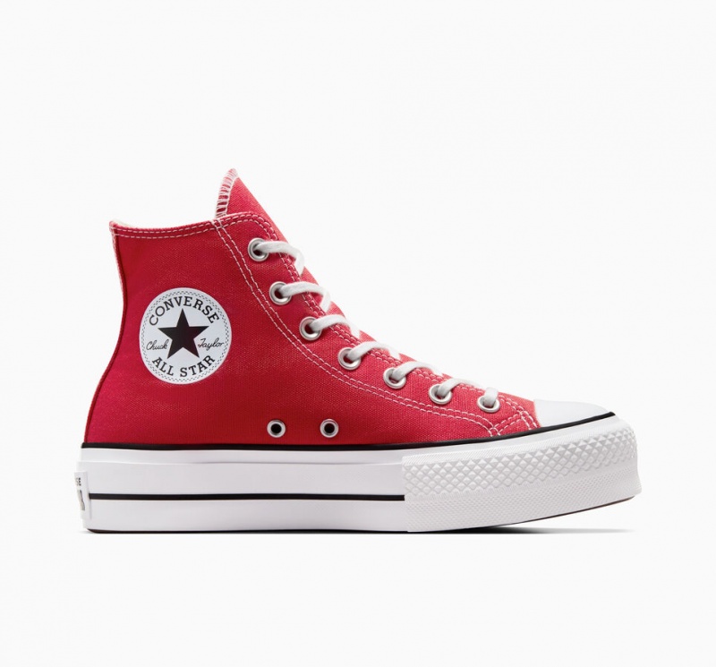 Converse Chuck Taylor All Star Lift Platformie Czerwone Białe Czarne | 306754-ZFQ