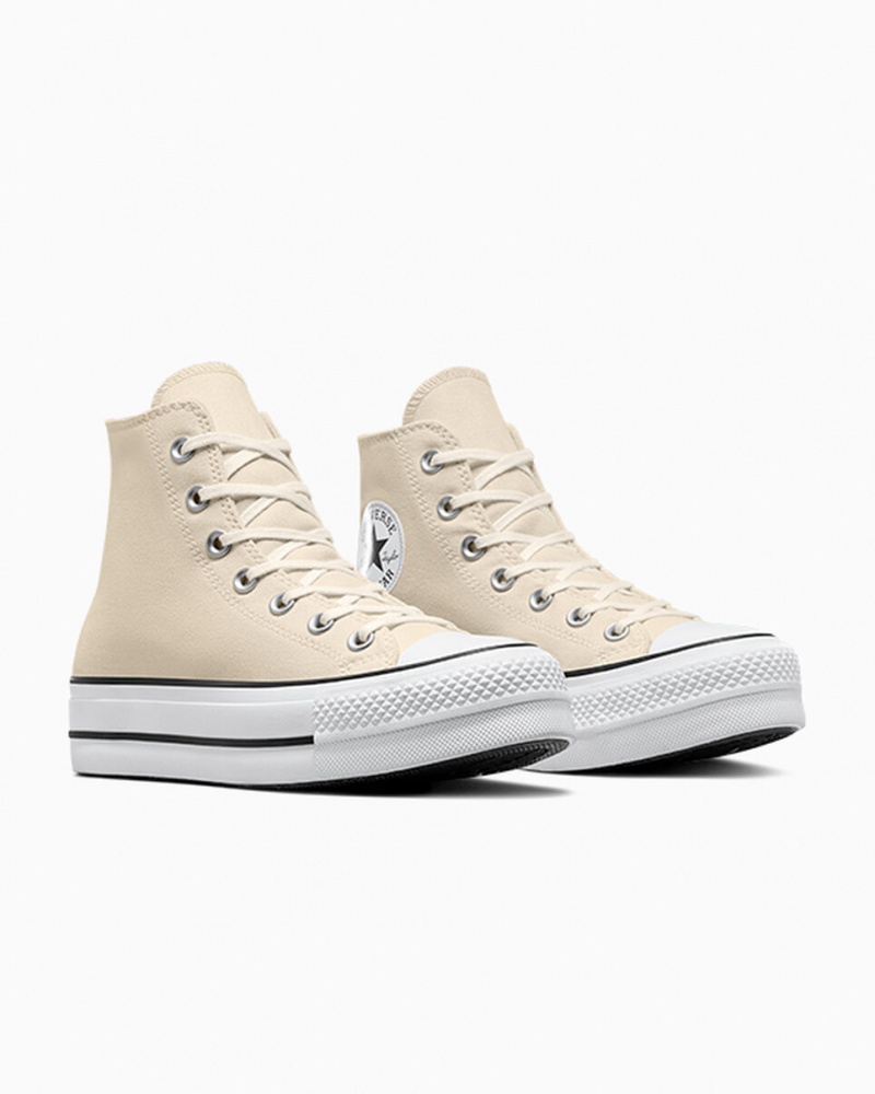 Converse Chuck Taylor All Star Lift Platformie Białe Czarne | 571246-WCO