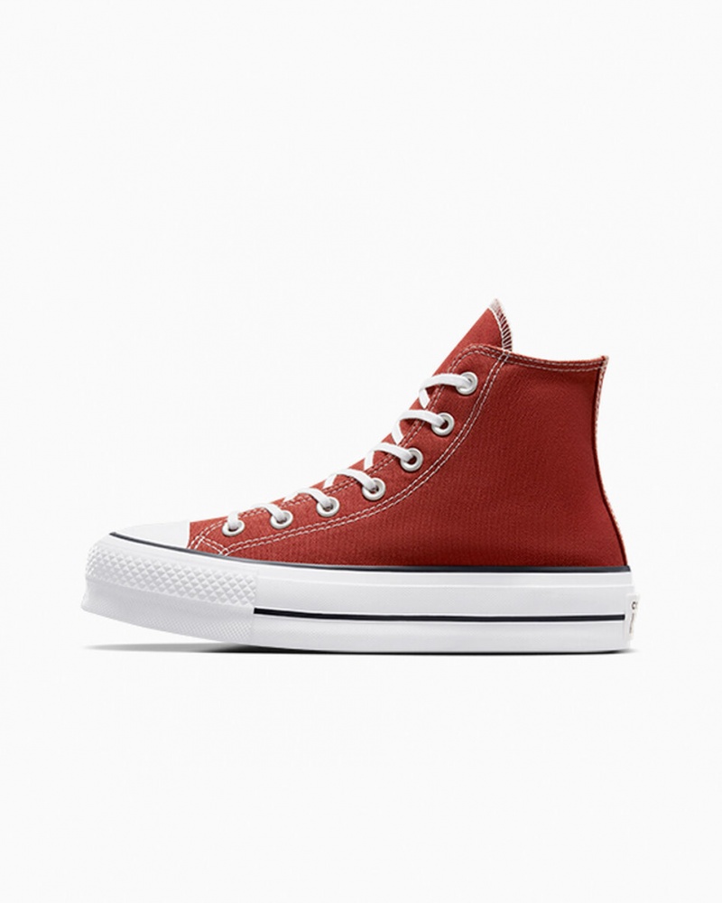 Converse Chuck Taylor All Star Lift Platformie Czerwone Białe Czarne | 867943-YZW