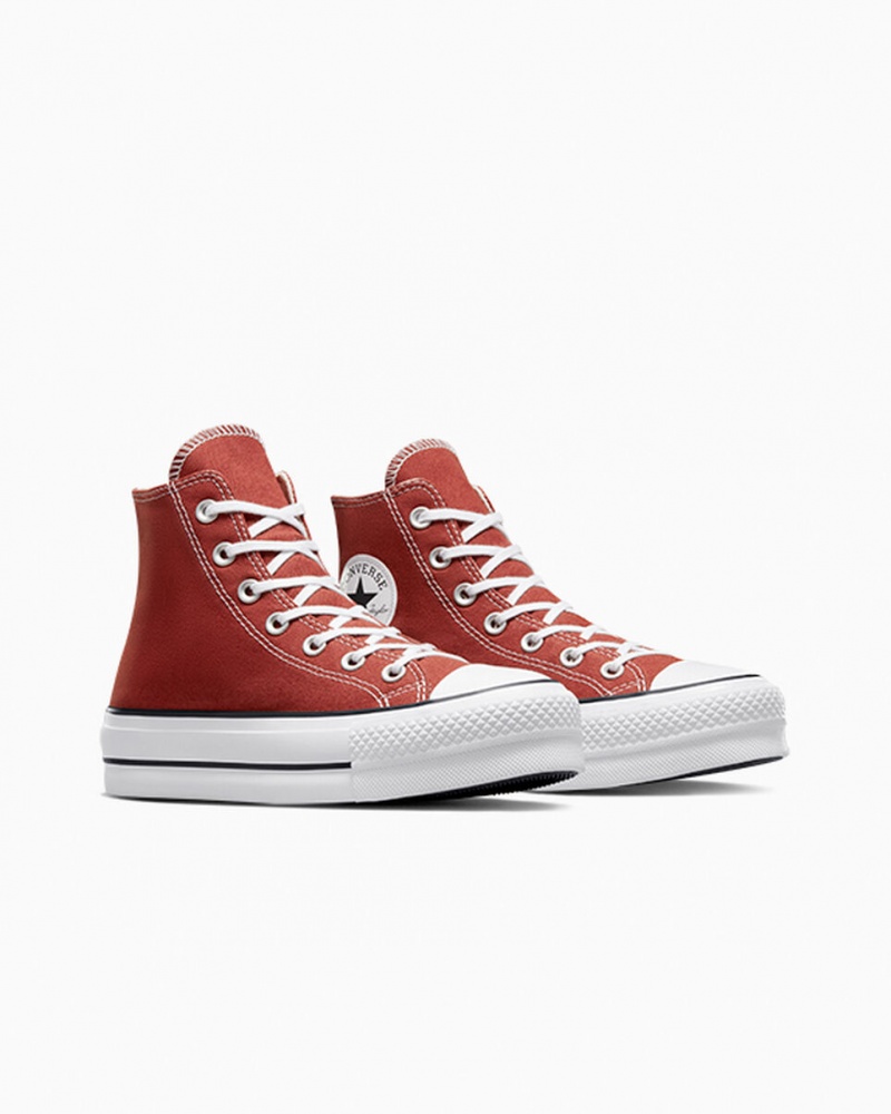 Converse Chuck Taylor All Star Lift Platformie Czerwone Białe Czarne | 867943-YZW