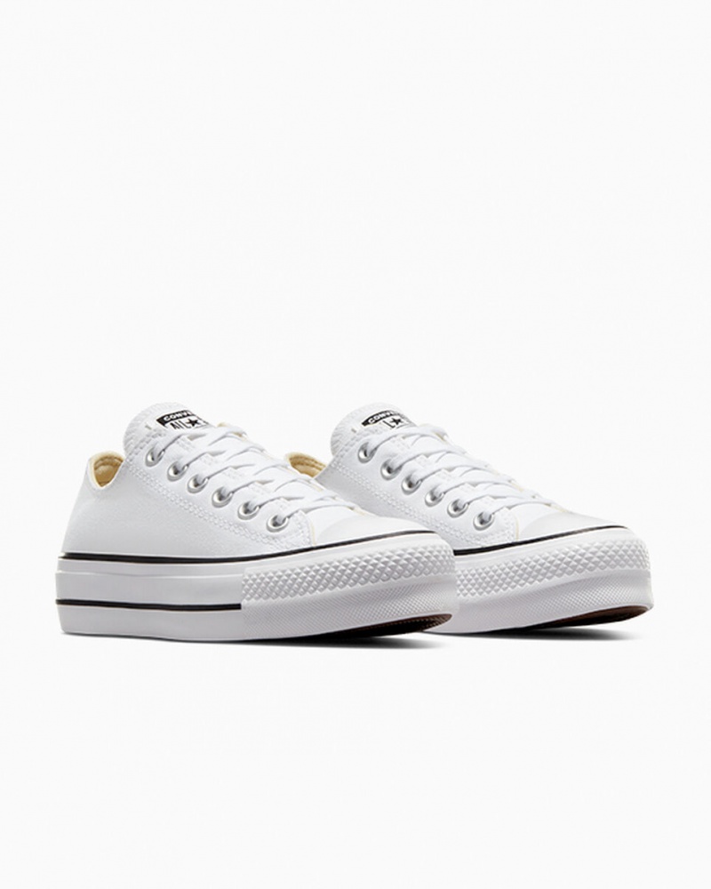 Converse Chuck Taylor All Star Lift Platformie Białe Czarne Białe | 946327-WRV