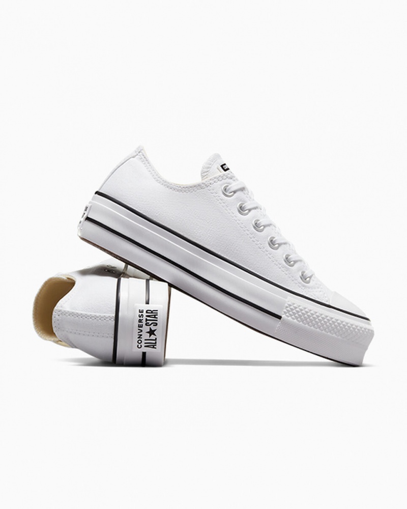 Converse Chuck Taylor All Star Lift Platformie Białe Czarne Białe | 946327-WRV