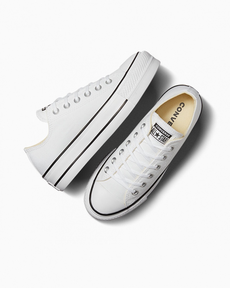 Converse Chuck Taylor All Star Lift Platformie Białe Czarne Białe | 210985-GTY