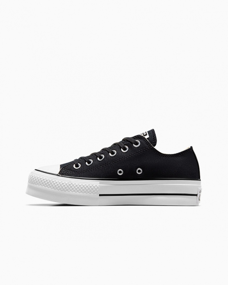 Converse Chuck Taylor All Star Lift Platformie Czarne Białe Białe | 689542-CKT