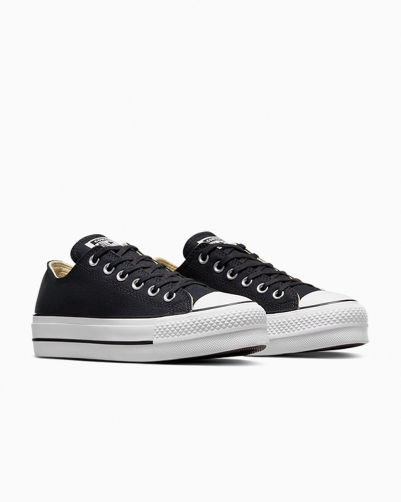 Converse Chuck Taylor All Star Lift Platformie Czarne Białe Białe | 689542-CKT