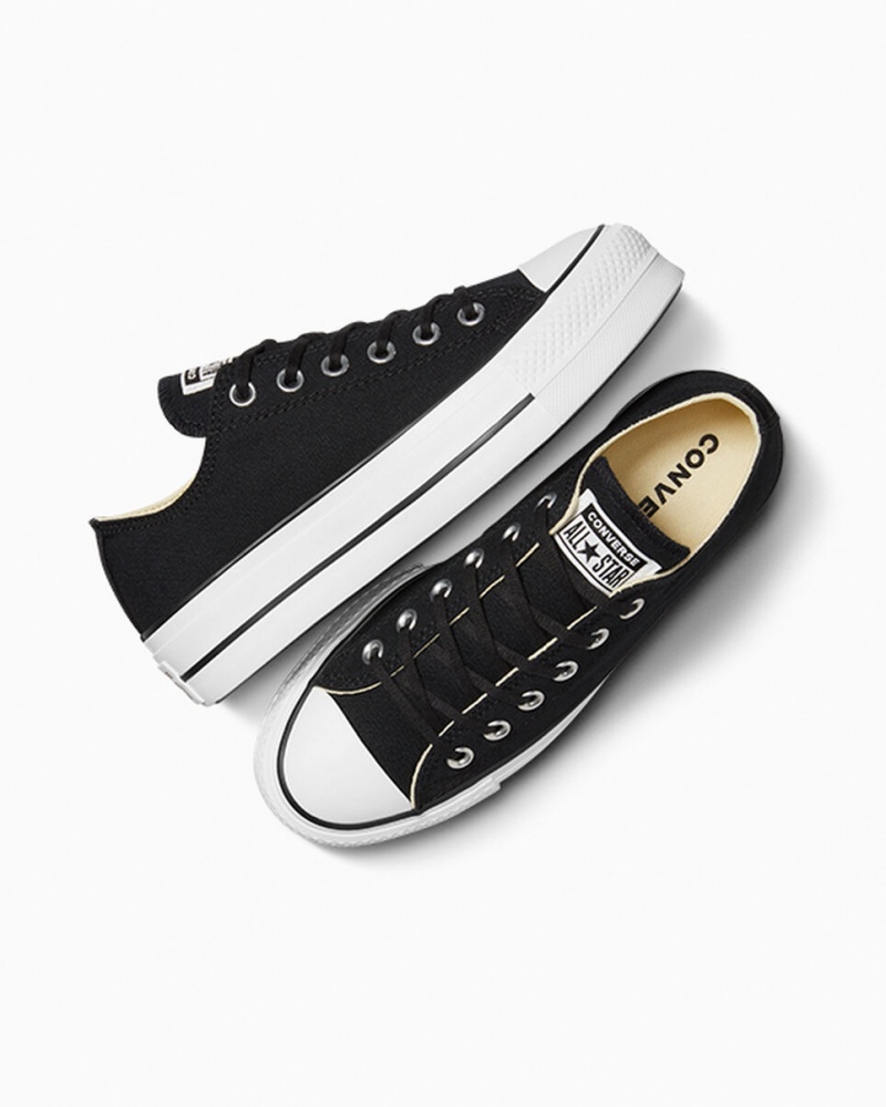 Converse Chuck Taylor All Star Lift Platformie Czarne Białe Białe | 689542-CKT