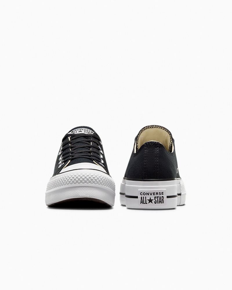 Converse Chuck Taylor All Star Lift Platformie Czarne Białe Białe | 689542-CKT