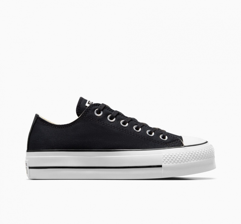 Converse Chuck Taylor All Star Lift Platformie Czarne Białe Białe | 689542-CKT