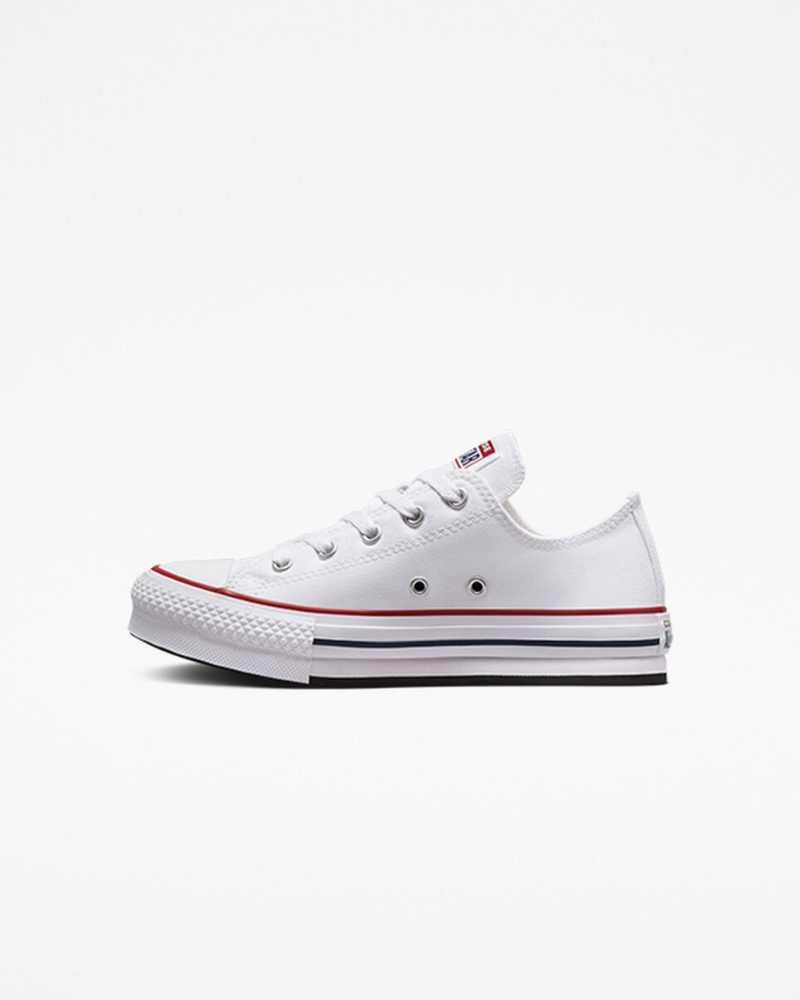 Converse Chuck Taylor All Star Lift Platformie Białe Granatowe | 250781-SML