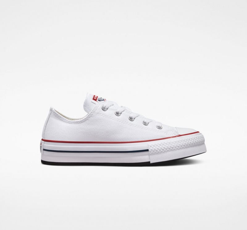 Converse Chuck Taylor All Star Lift Platformie Białe Granatowe | 250781-SML